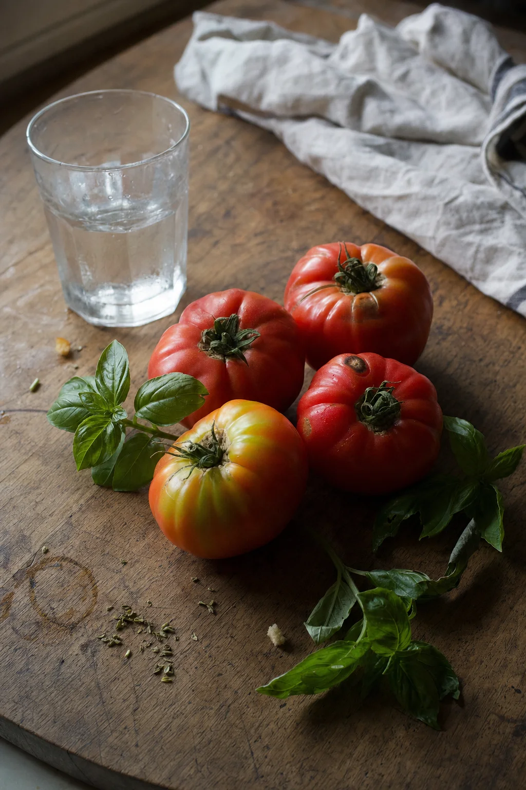 Fresh produce prepared for washing