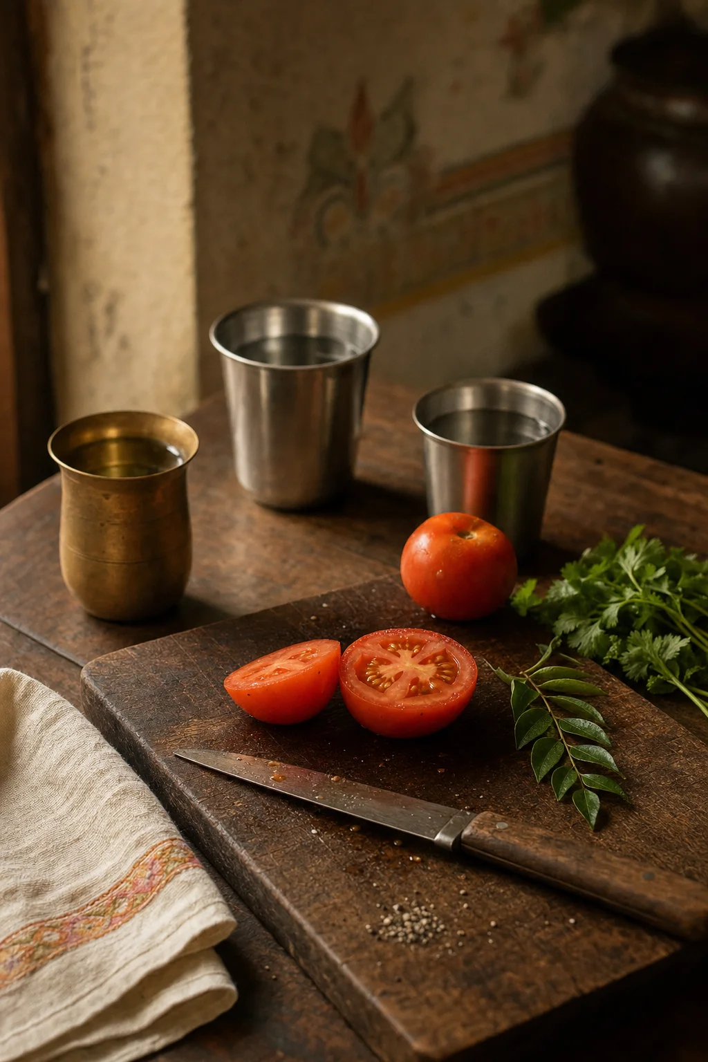 Fresh produce prepared for hospitality service