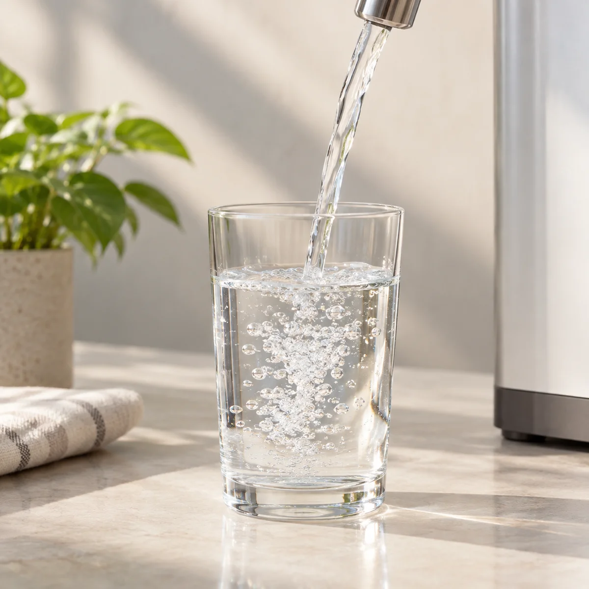 Hydrogen-rich water, from the same machine.